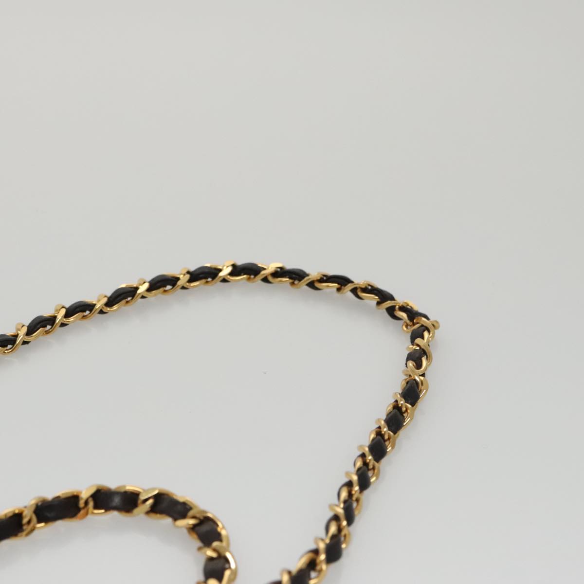 CHANEL Chain Pouch Lamb Skin Black CC PP059