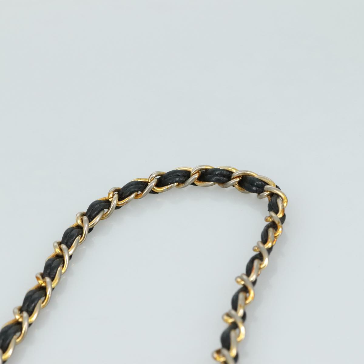 CHANEL Matelasse Chain Shoulder Bag Lamb Skin Black Gold CC PP082