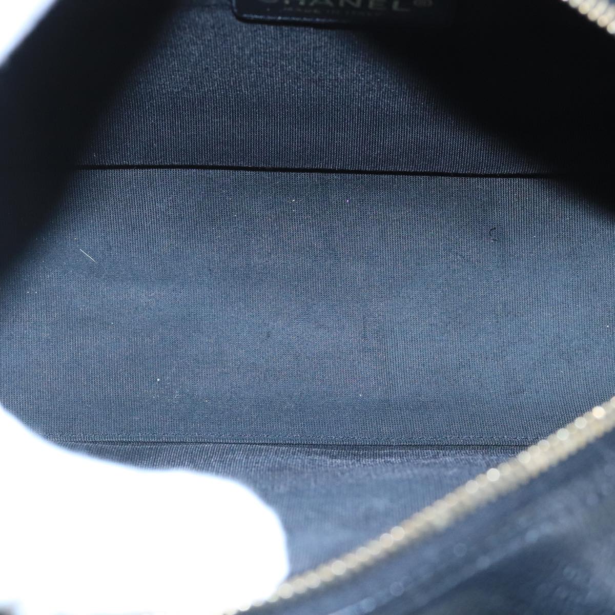 CHANEL Matelasse Hand Bag Caviar Skin Black CC PP100A