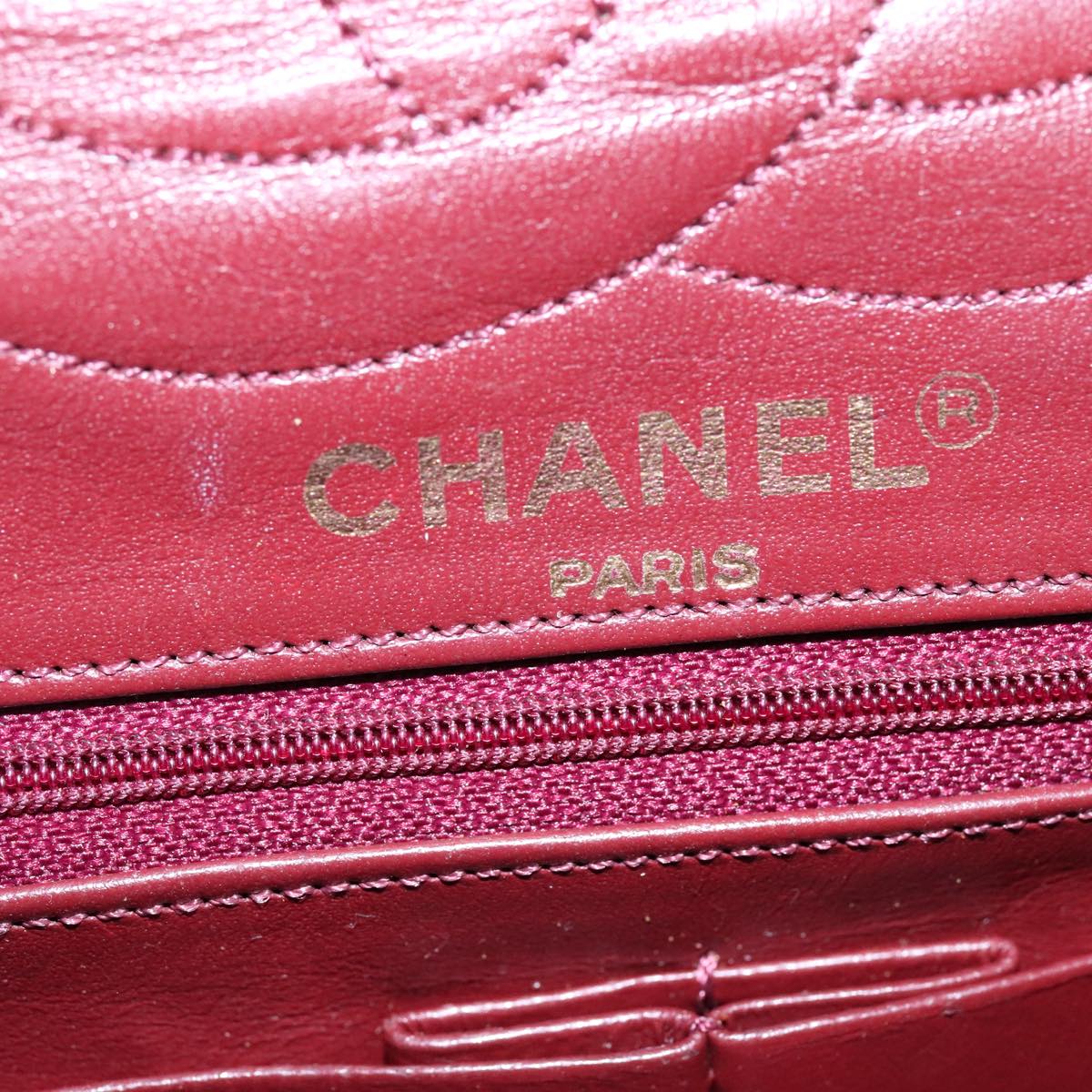 CHANEL Chain Matelasse Shoulder Bag Lamb Skin Black Gold CC PP135