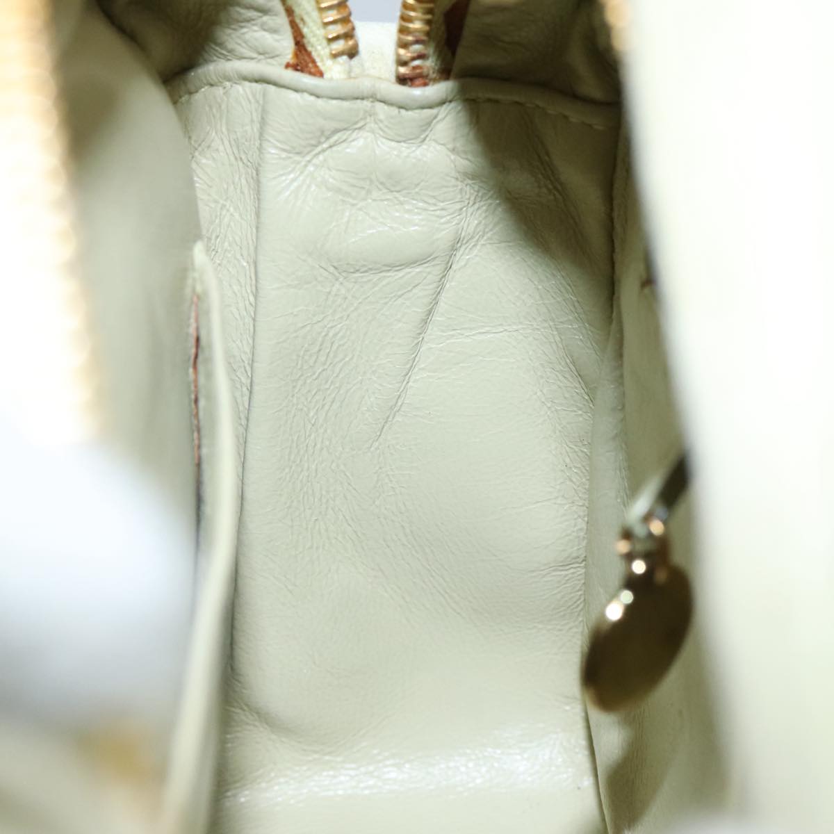 CHANEL Matelasse Chain Shoulder Bag Cotton Green Gold CC PP142