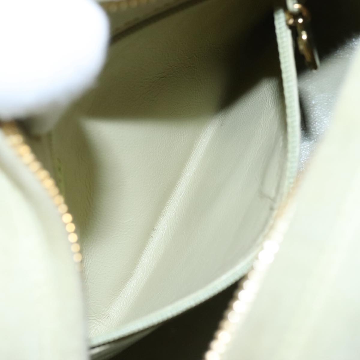 CHANEL Matelasse Chain Shoulder Bag Cotton Green Gold CC PP142
