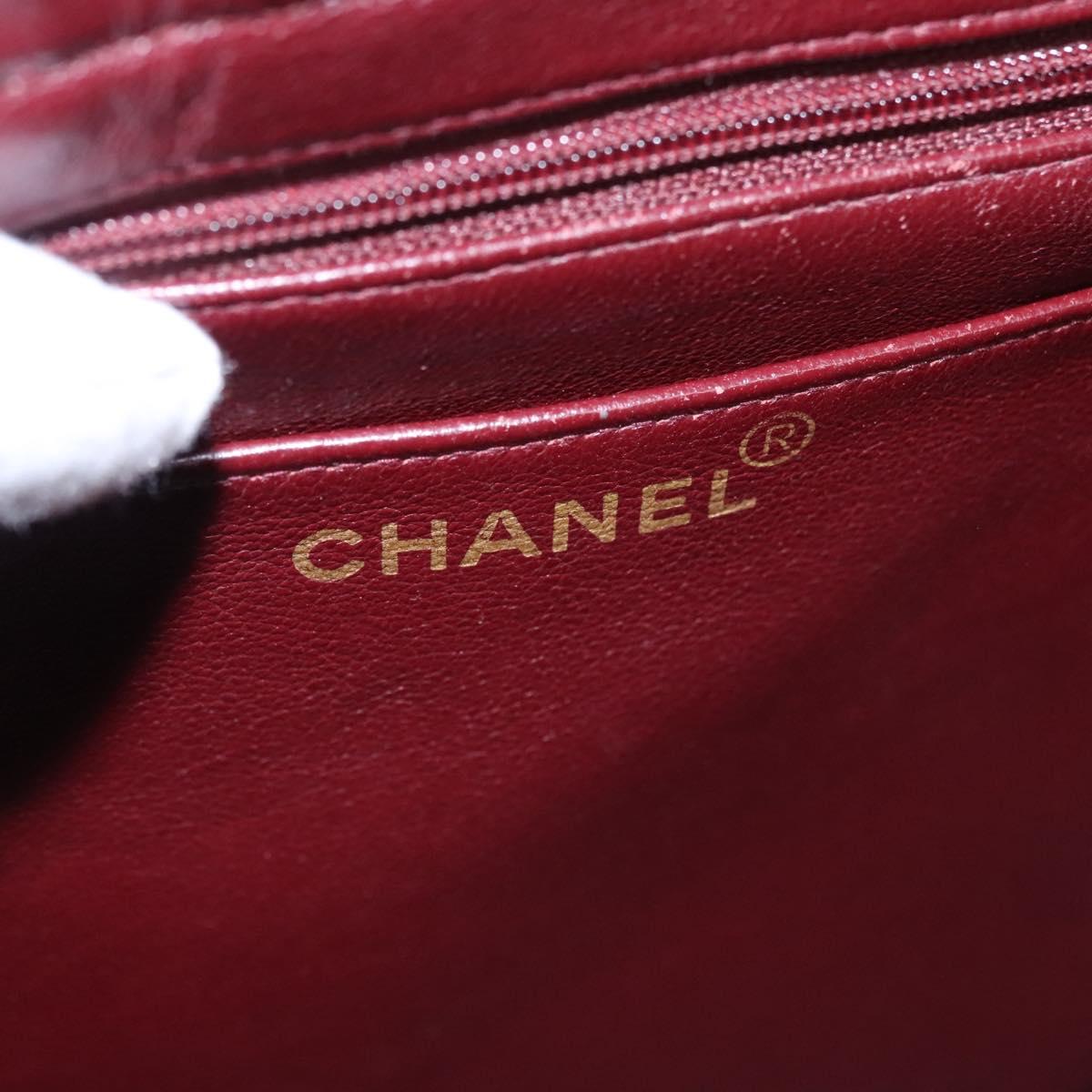 CHANEL Matelasse Chain Backpack Lamb Skin Black CC PP182