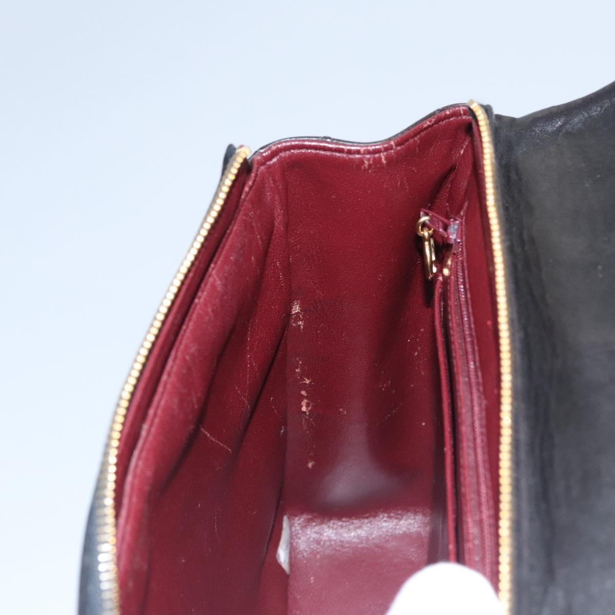 CHANEL Matelasse Chain Backpack Lamb Skin Black CC PP182