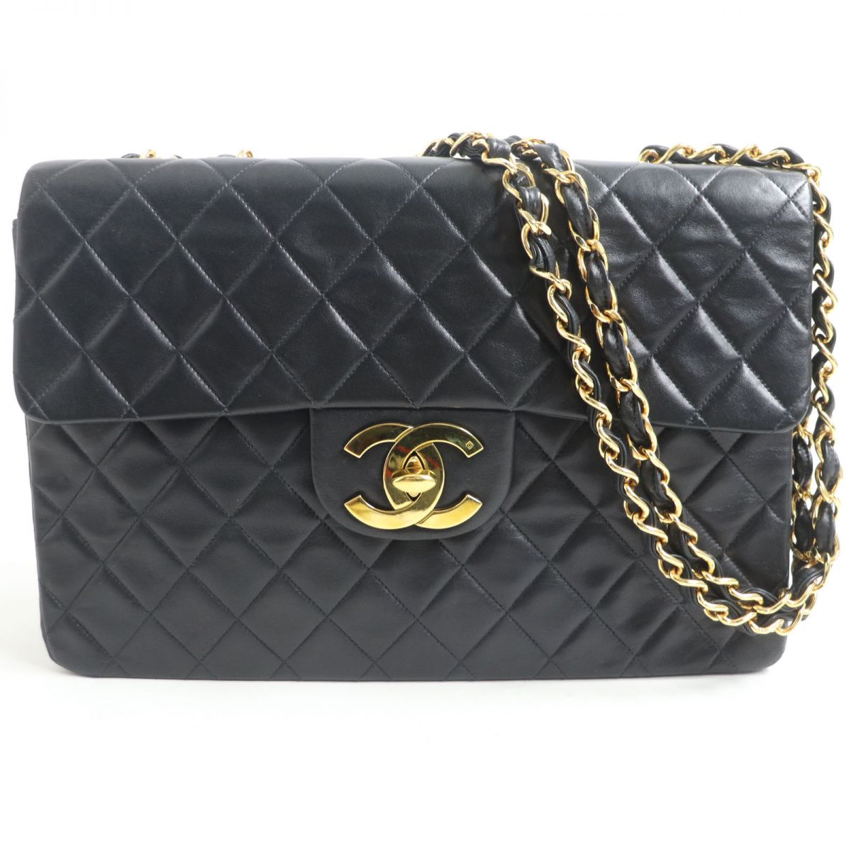 Chanel Vintage Lambskin Turnlock Flap Shoulder Bag