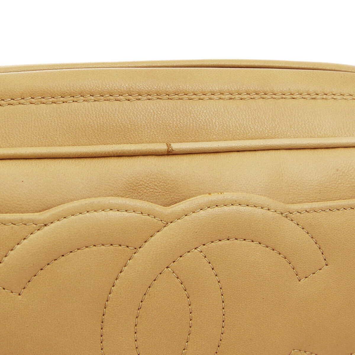 CHANEL 1994-1996 Triple CC Camera Bag Small Beige Lambskin