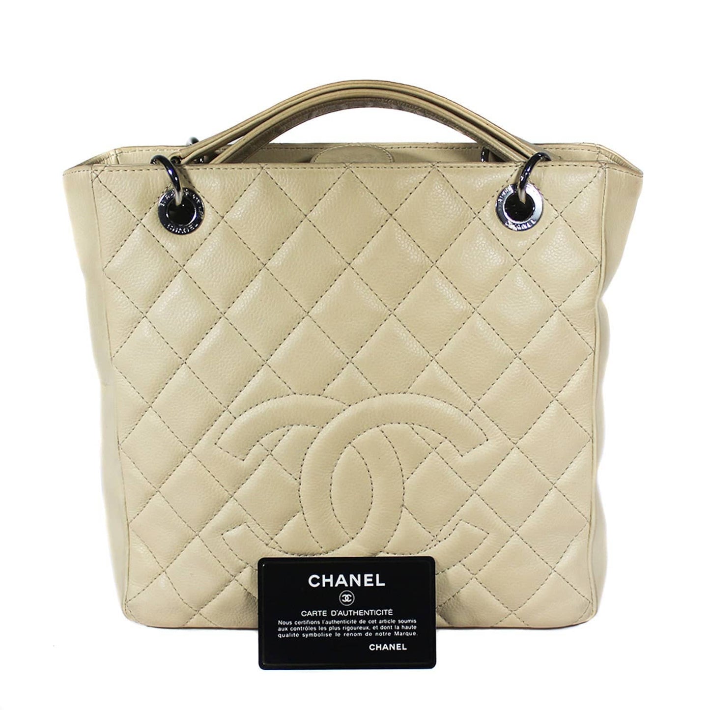 Chanel PST beige Caviar Silver