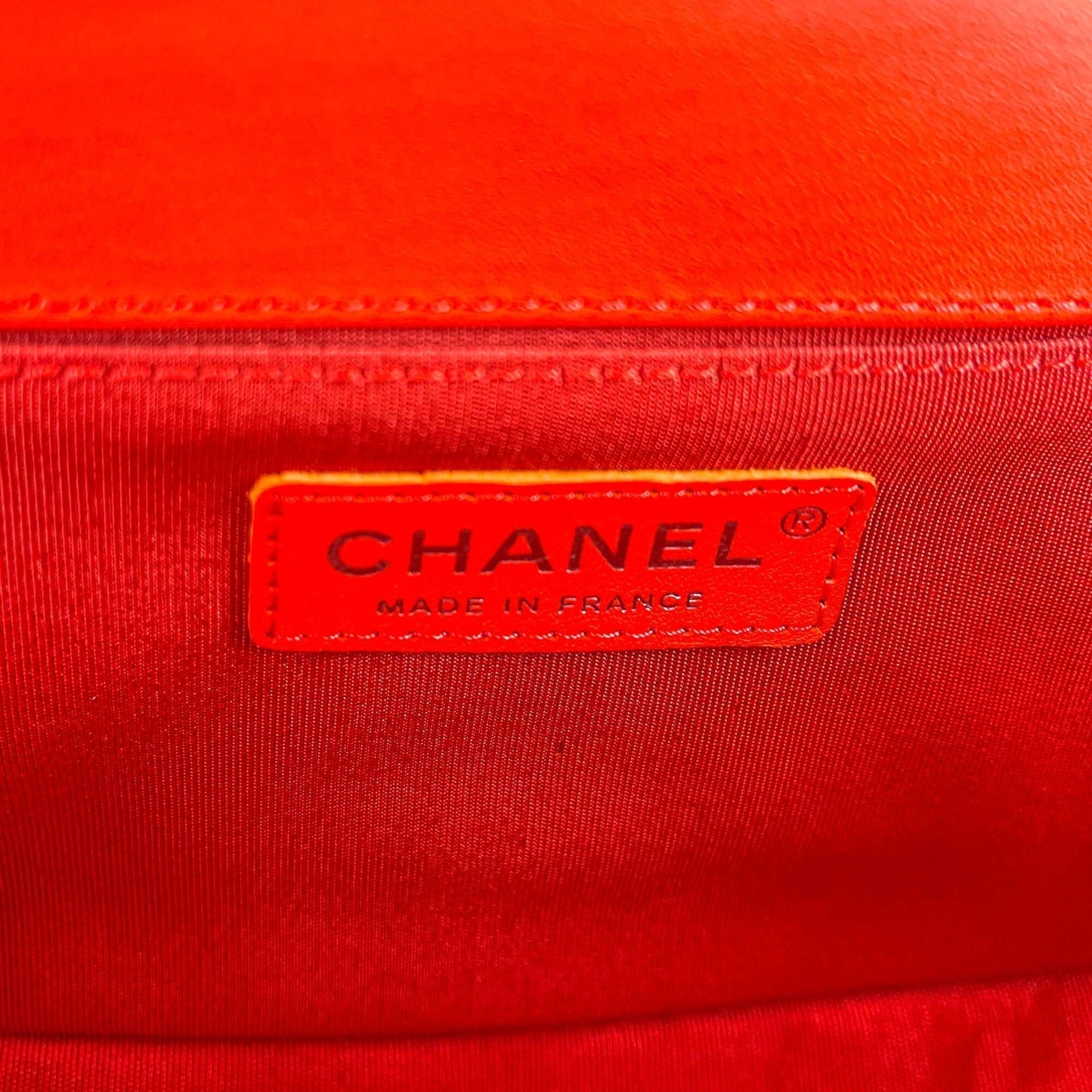 Chanel Boy Chevron Red Ruthenium