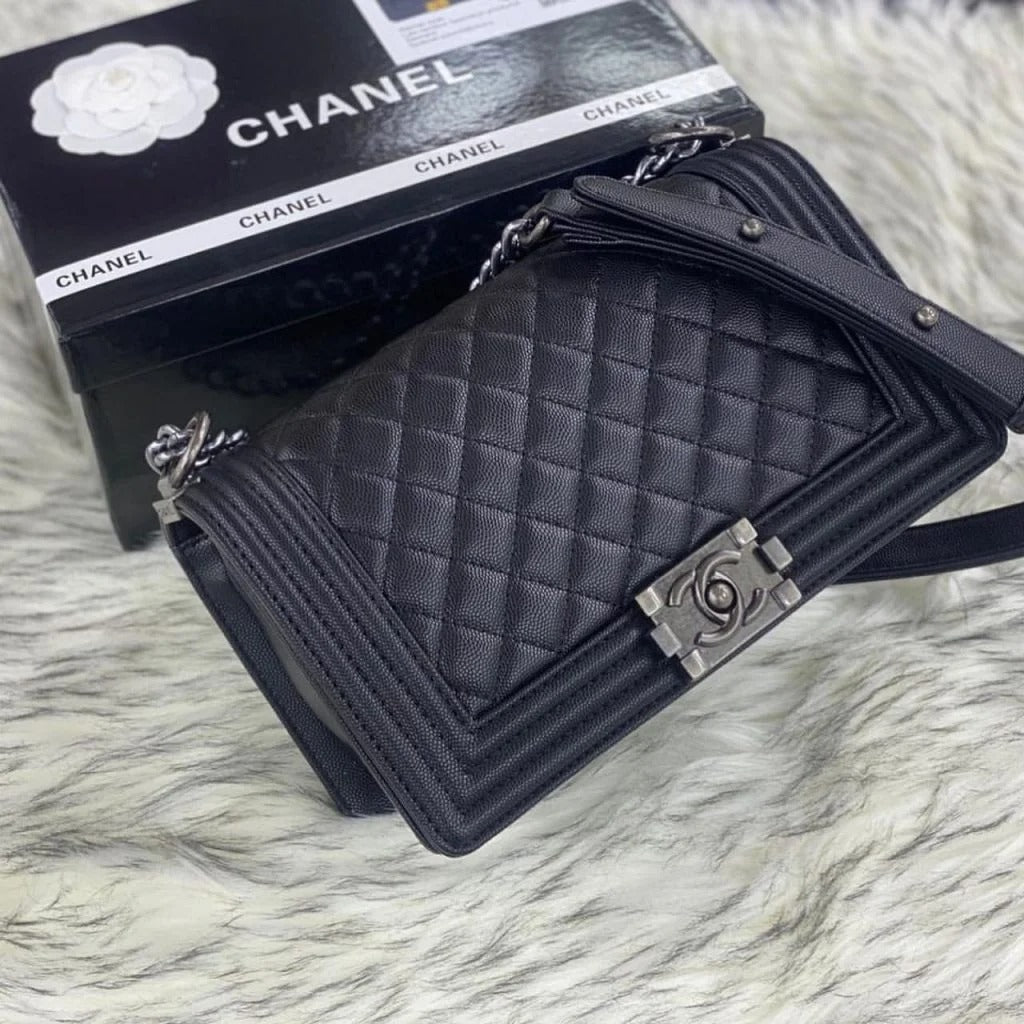 Chanel Boy Caviar Handbags