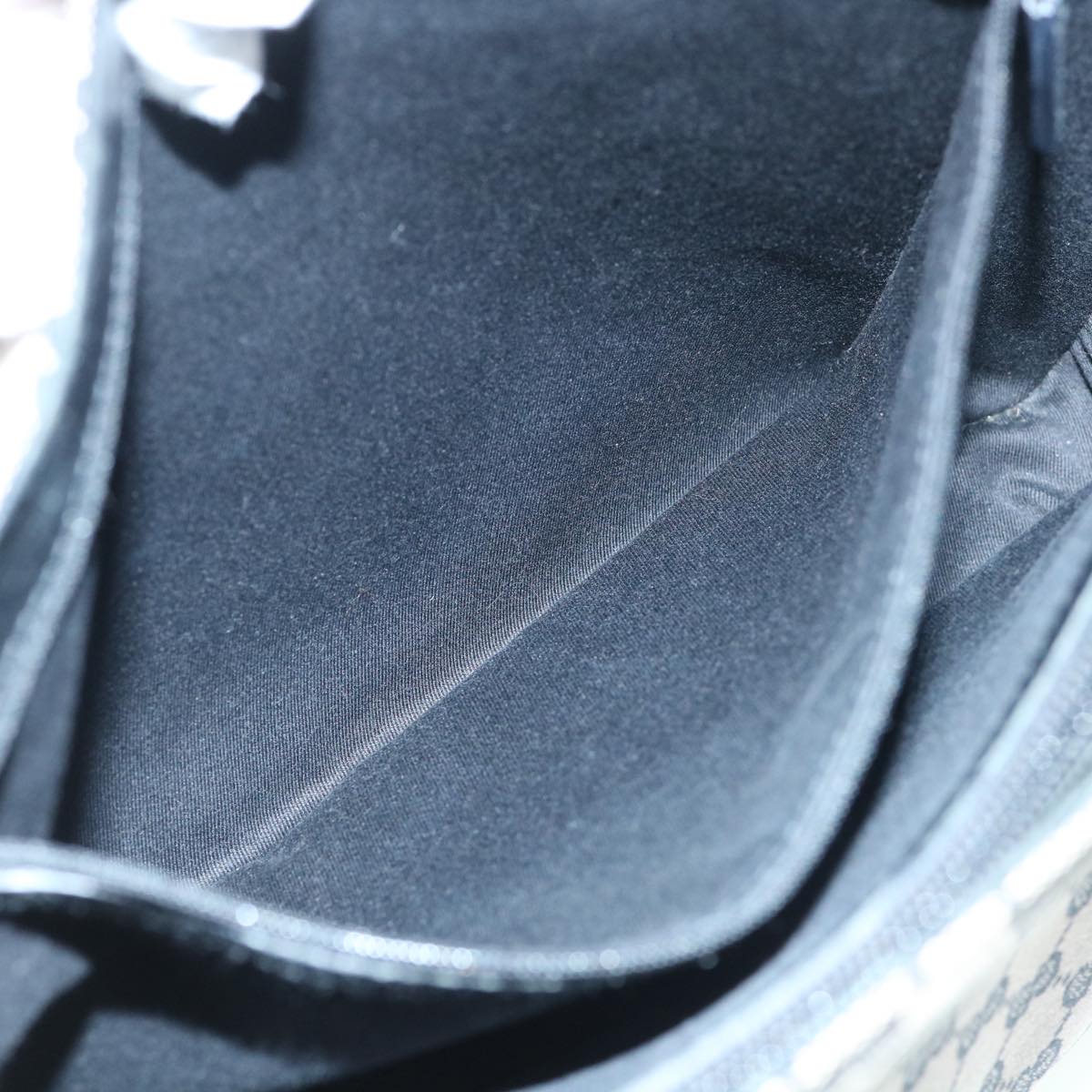 GUCCI GG Canvas Bamboo Tote Bag Navy 112526 tb929