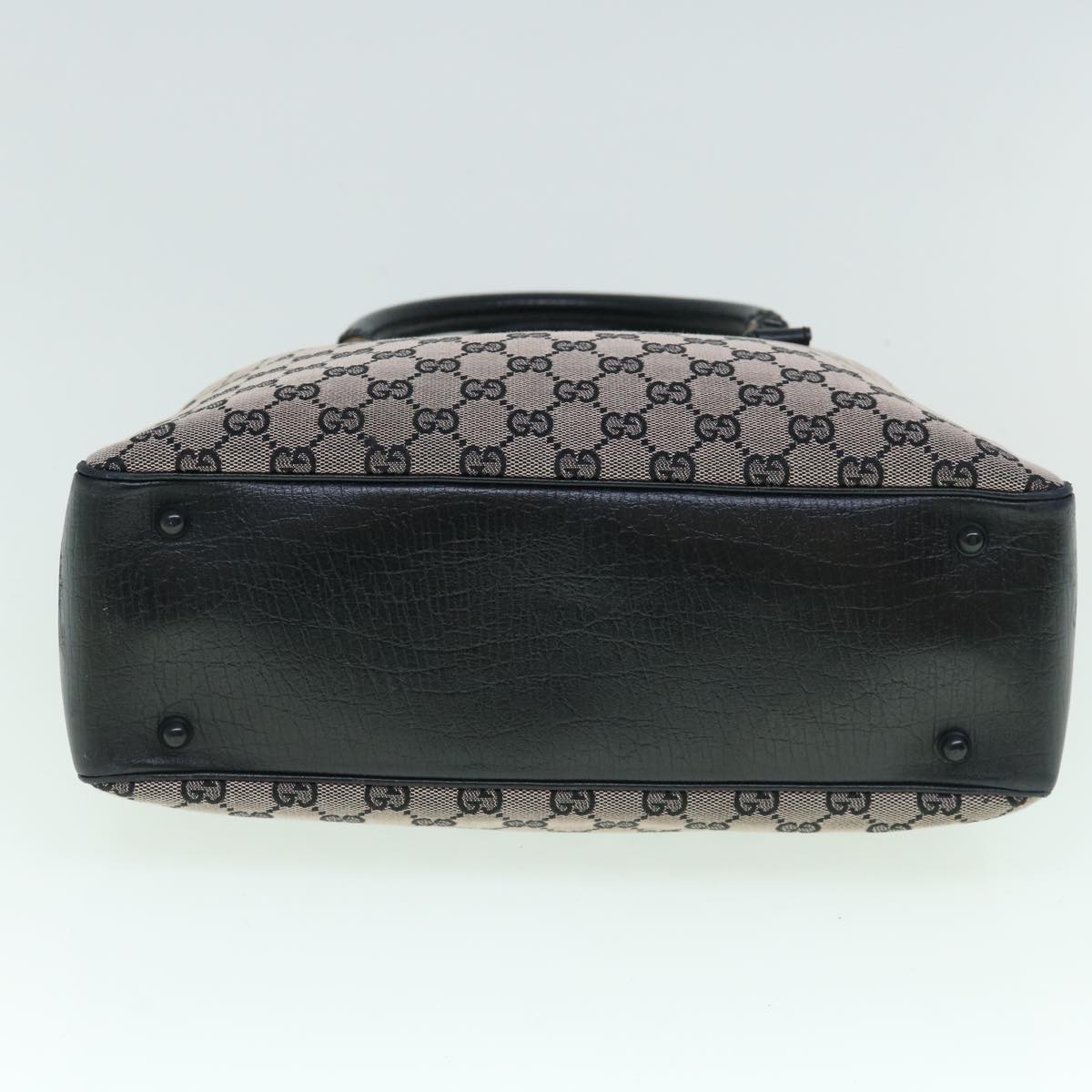 GUCCI GG Canvas Bamboo Tote Bag Navy 112526 tb929