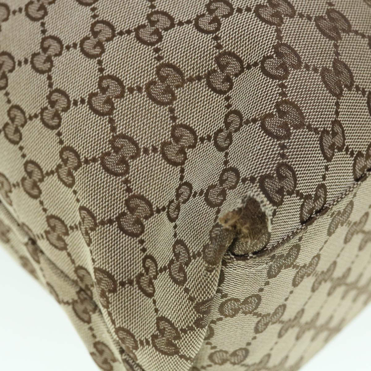 GUCCI GG Canvas Web Sherry Line Mothers Bag Tote Bag Beige Red 155524 tb937