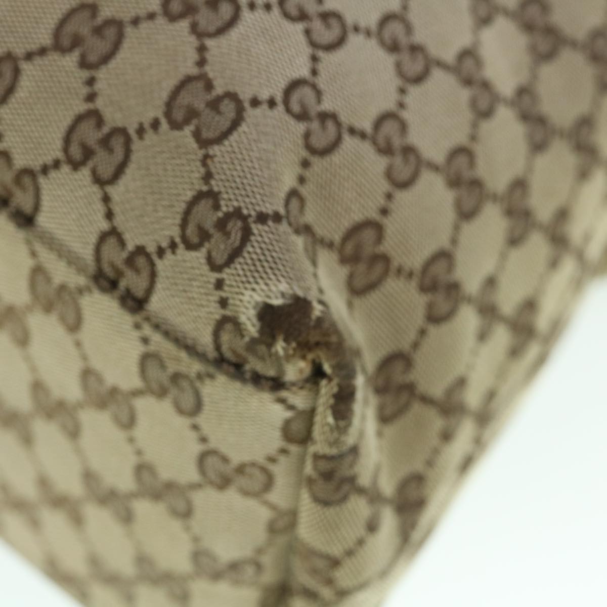 GUCCI GG Canvas Web Sherry Line Mothers Bag Tote Bag Beige Red 155524 tb937