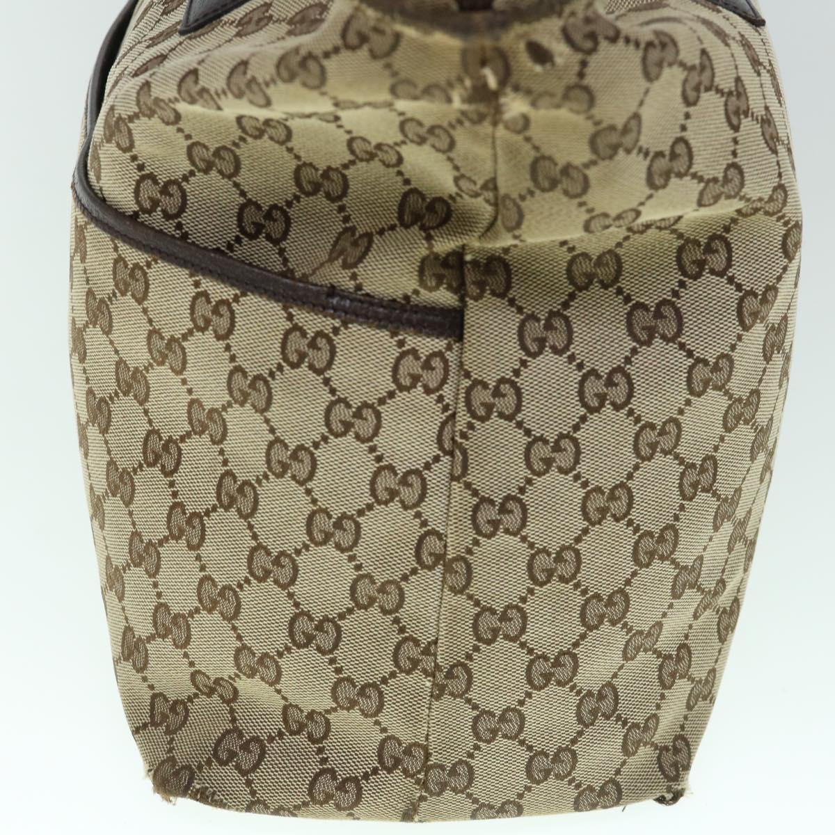 GUCCI GG Canvas Web Sherry Line Mothers Bag Tote Bag Beige Red 155524 tb937