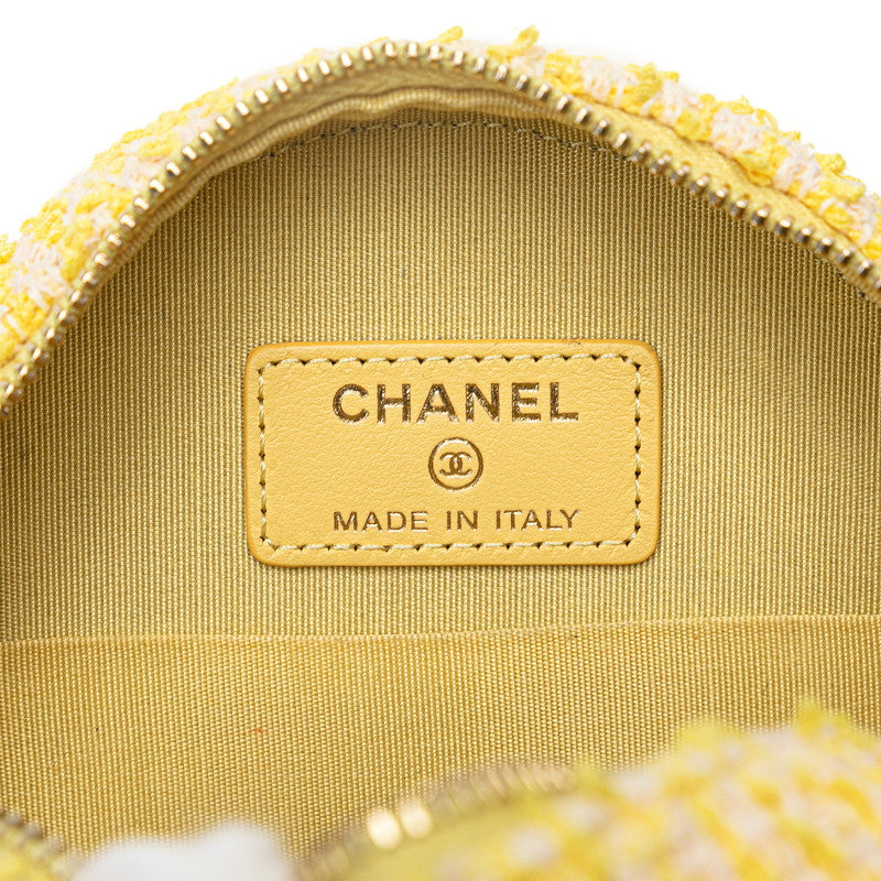 Chanel 19 Tweed Leather Round Chain Shoulder Bag