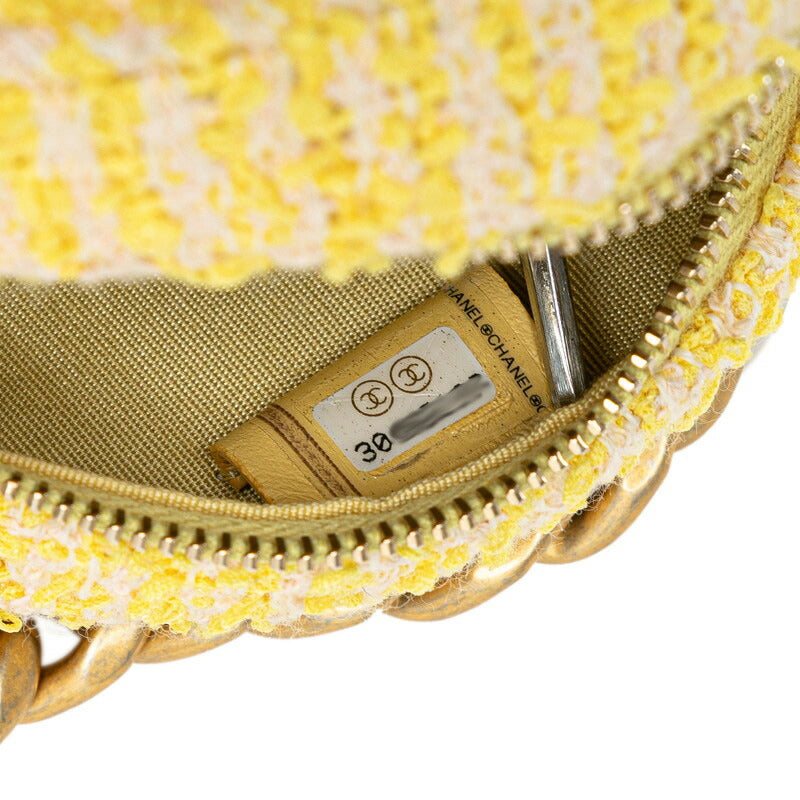 Chanel 19 Tweed Leather Round Chain Shoulder Bag