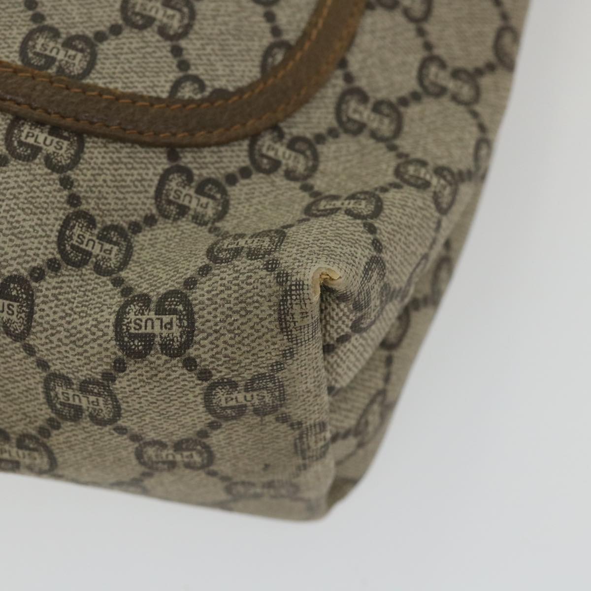 GUCCI GG Plus Supreme Web Sherry Line Tote Bag Beige Red Green th4245
