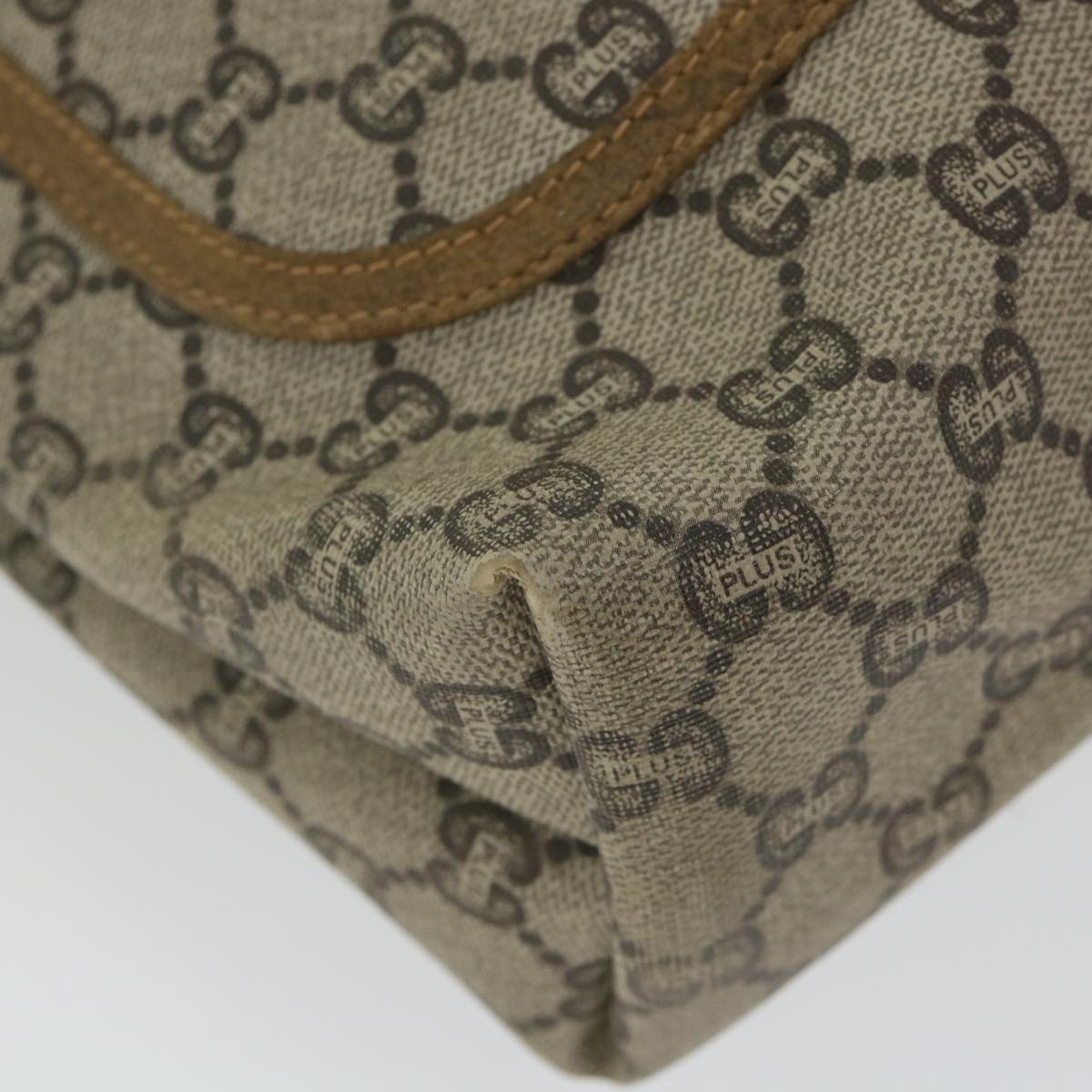 GUCCI GG Plus Supreme Web Sherry Line Tote Bag Beige Red Green th4245