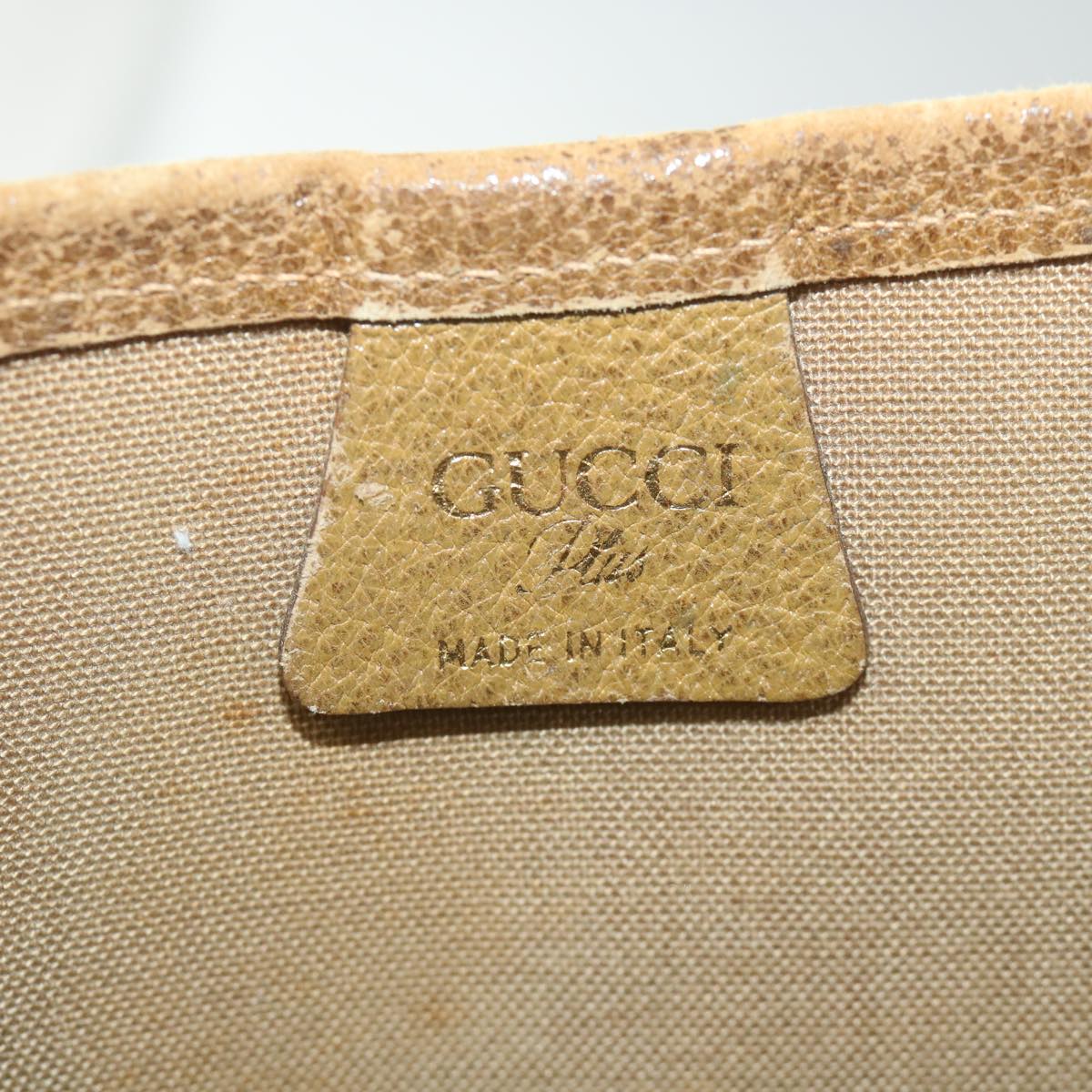 GUCCI GG Plus Supreme Web Sherry Line Tote Bag Beige Red Green th4245