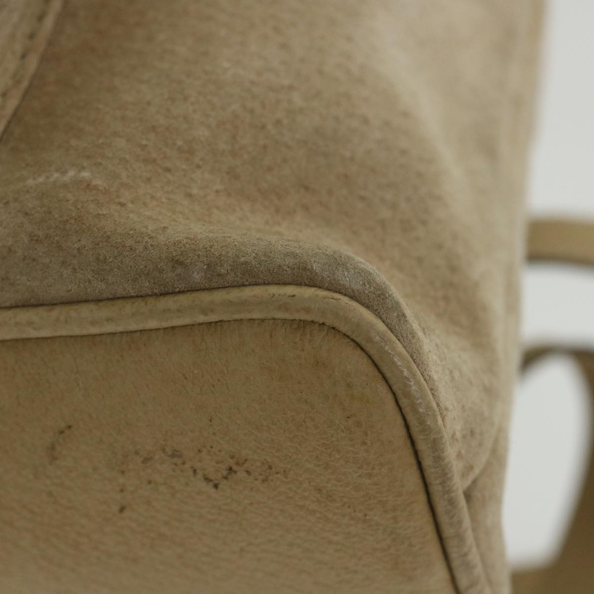 GUCCI Bamboo Backpack Suede Beige th4299
