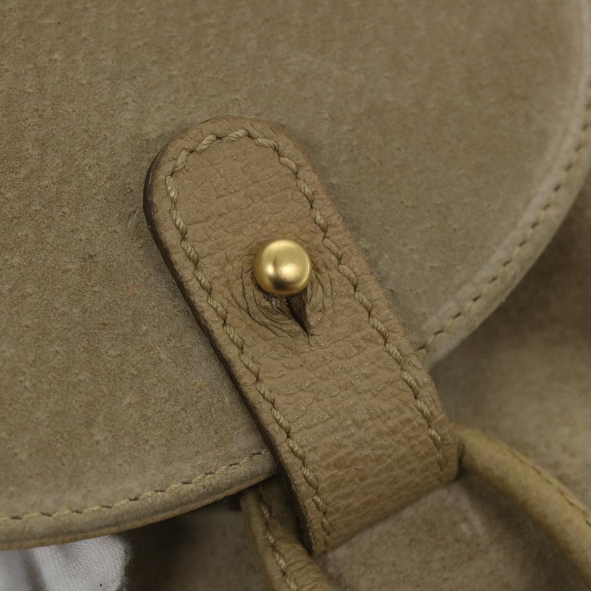 GUCCI Bamboo Backpack Suede Beige th4299