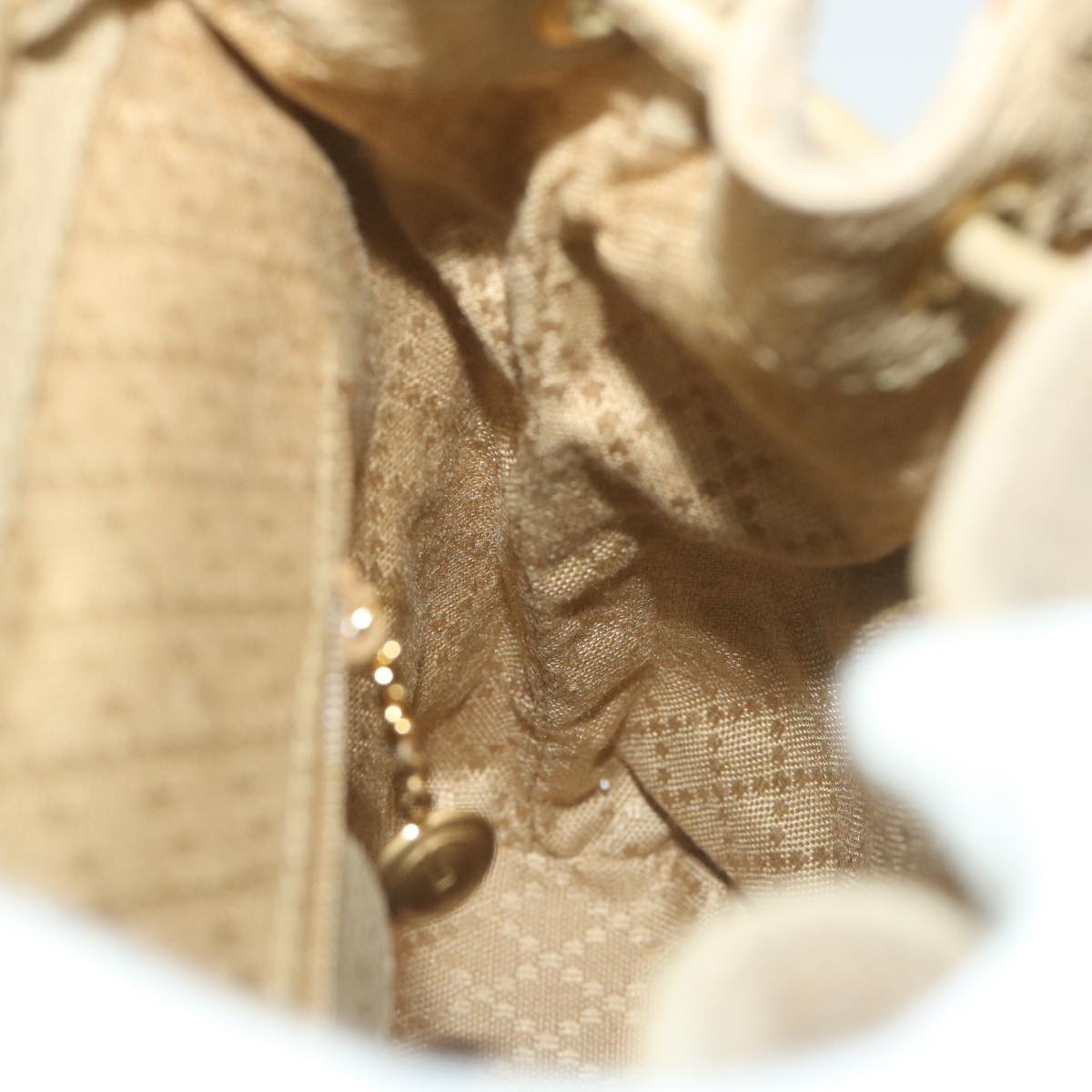 GUCCI Bamboo Backpack Suede Beige th4299