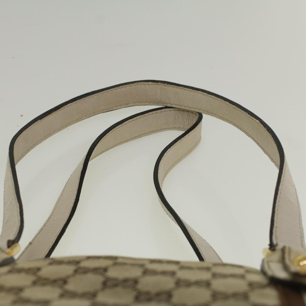 GUCCI GG Canvas Sherry Line Bamboo Tote Bag Canvas Beige 137396 th4311