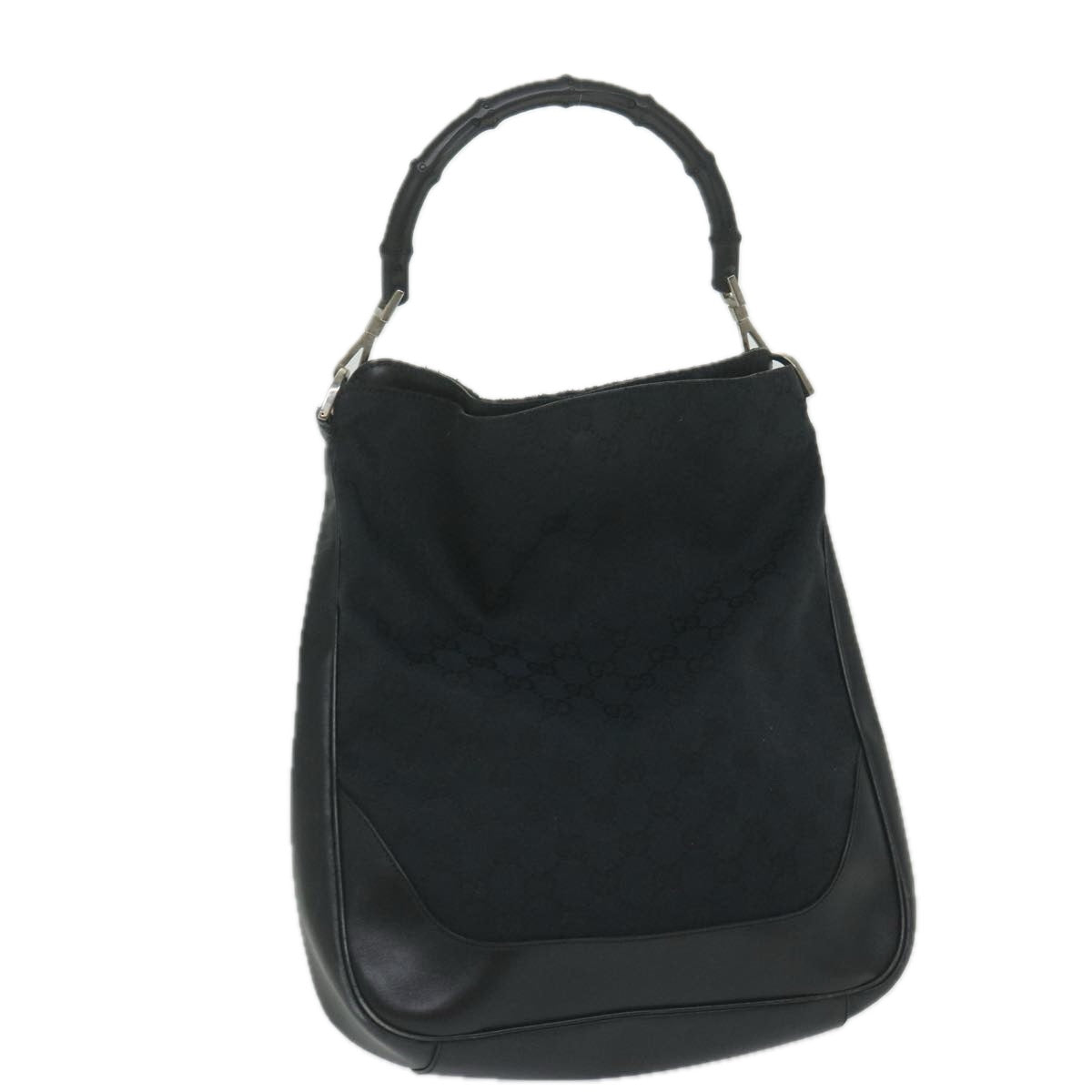 GUCCI Bamboo Hand Bag Leather Black 001 4058 2404 th4342