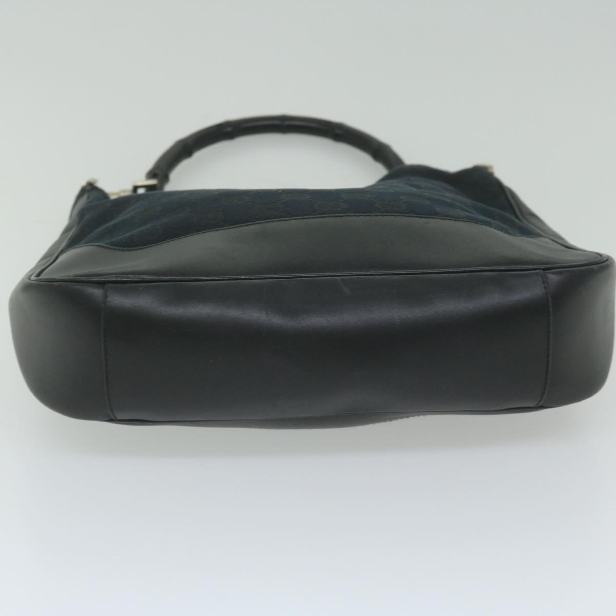 GUCCI Bamboo Hand Bag Leather Black 001 4058 2404 th4342