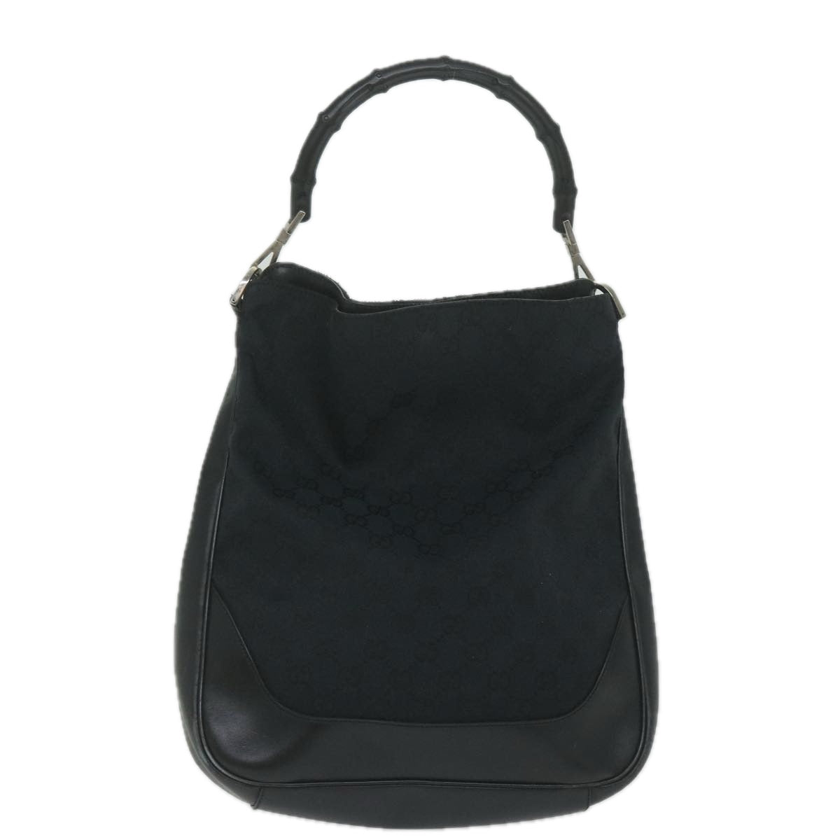 GUCCI Bamboo Hand Bag Leather Black 001 4058 2404 th4342
