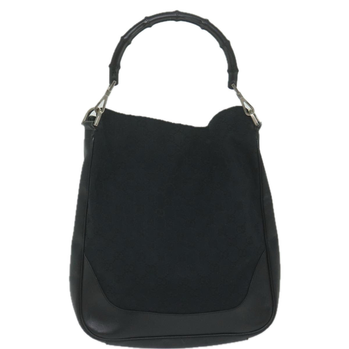 GUCCI Bamboo Hand Bag Leather Black 001 4058 2404 th4342