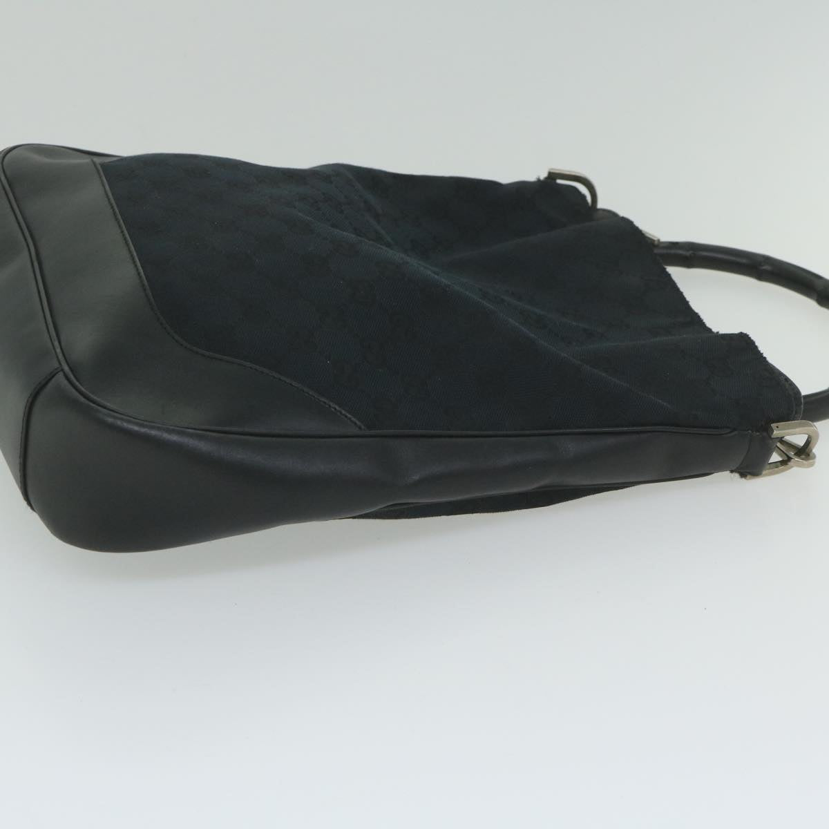 GUCCI Bamboo Hand Bag Leather Black 001 4058 2404 th4342