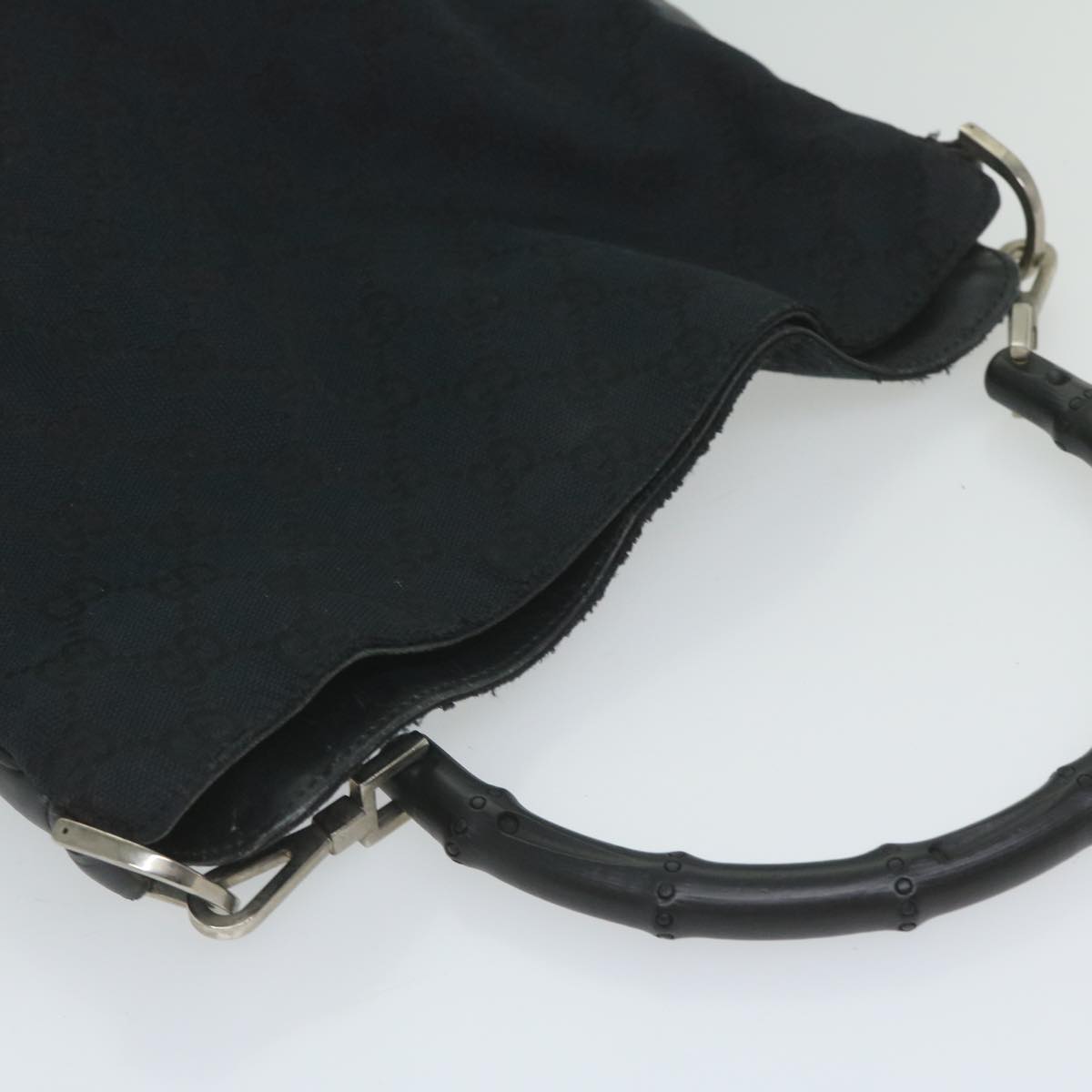 GUCCI Bamboo Hand Bag Leather Black 001 4058 2404 th4342
