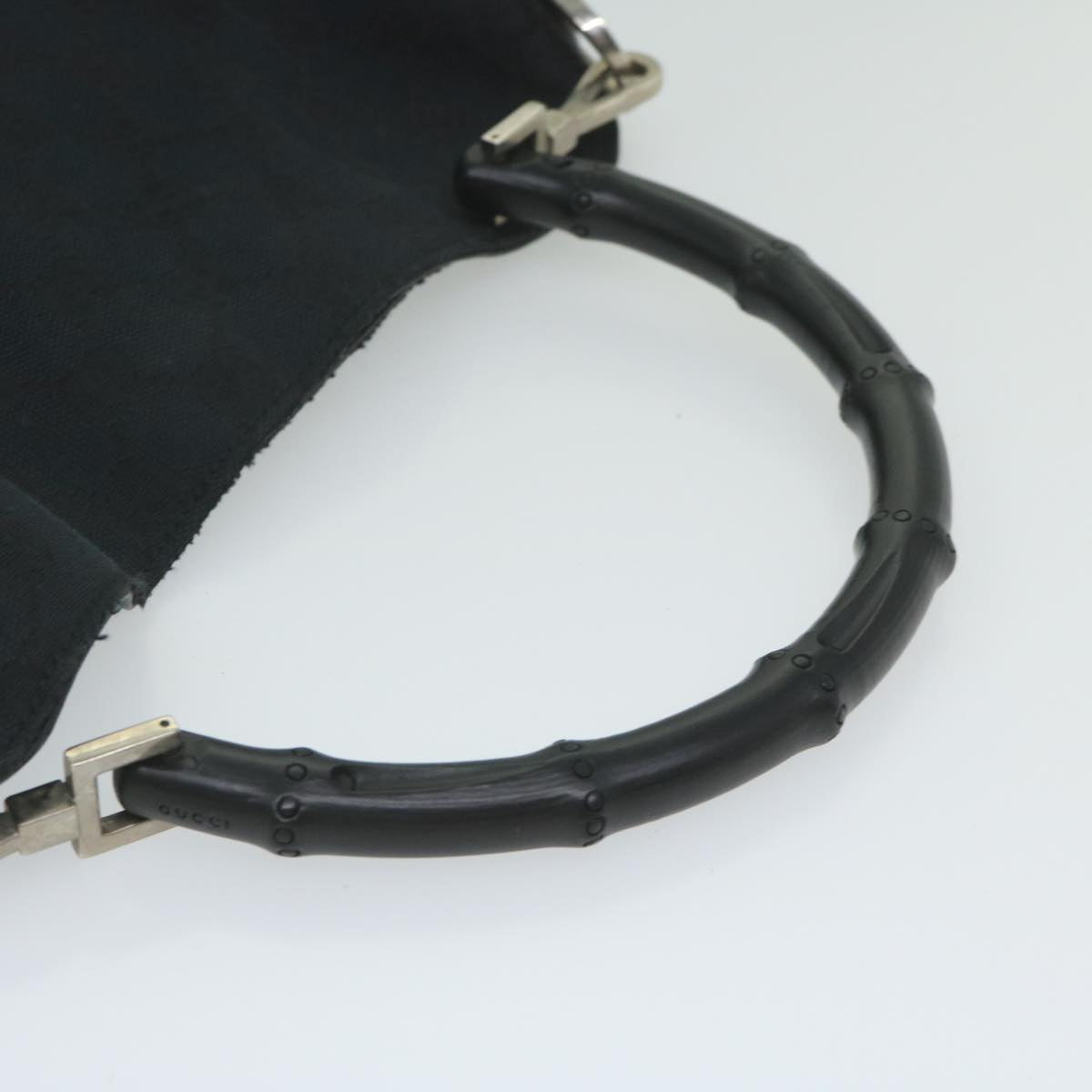 GUCCI Bamboo Hand Bag Leather Black 001 4058 2404 th4342
