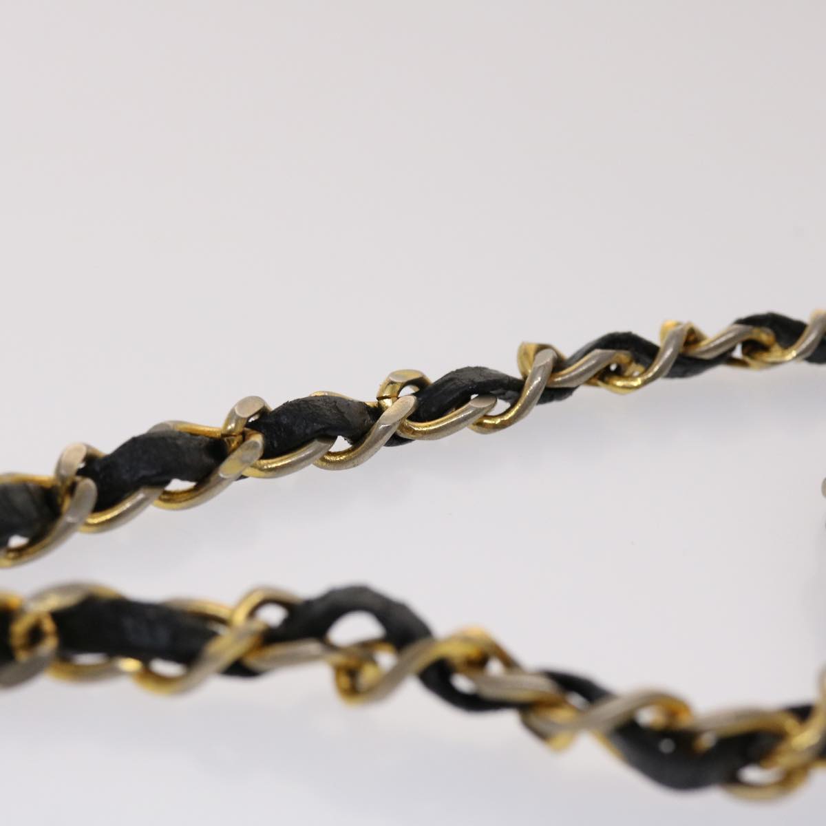 CHANEL Matelasse Chain Flap Shoulder Bag Lamb Skin Black Gold CC 24557A