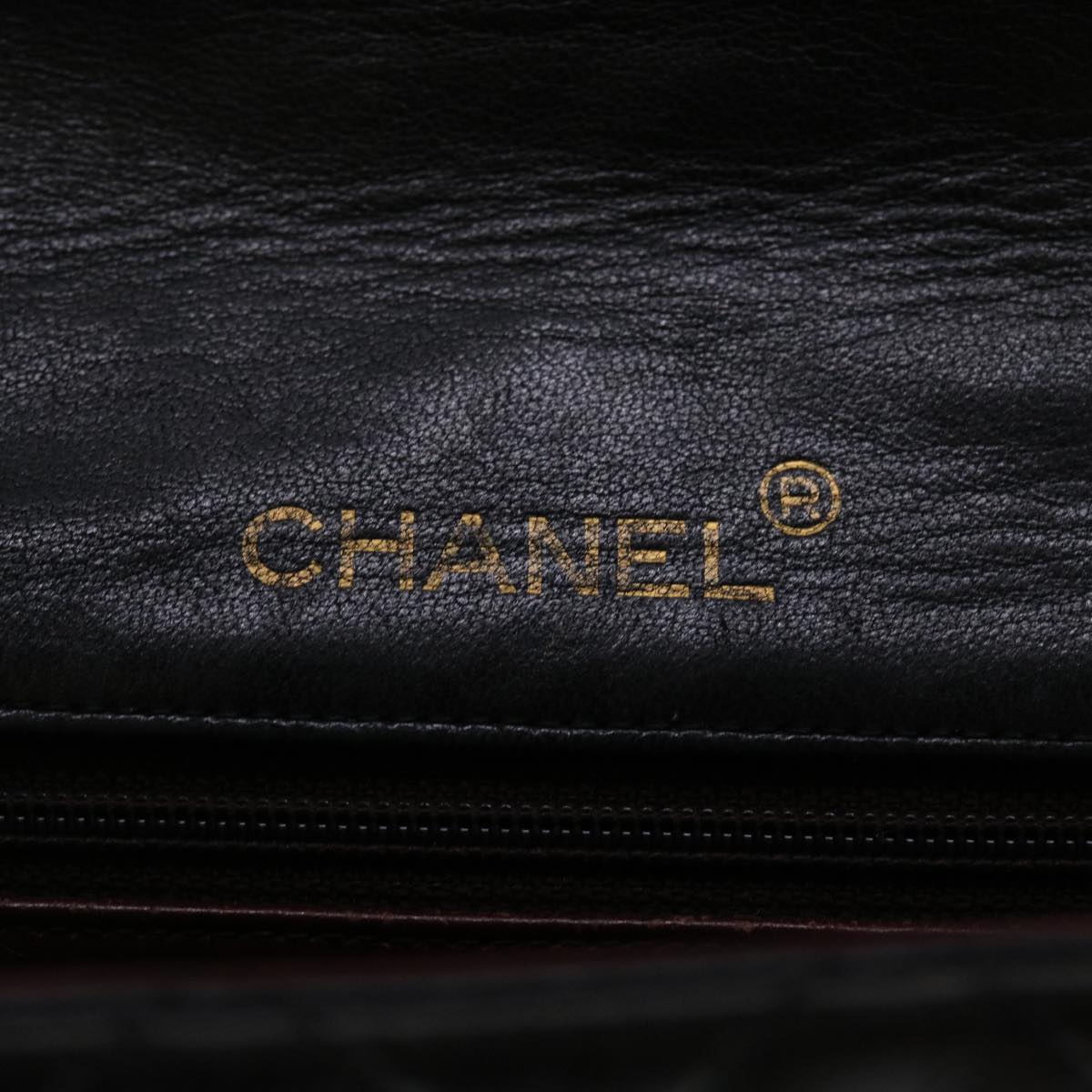 CHANEL Matelasse Chain Flap Shoulder Bag Lamb Skin Black Gold CC 24557A