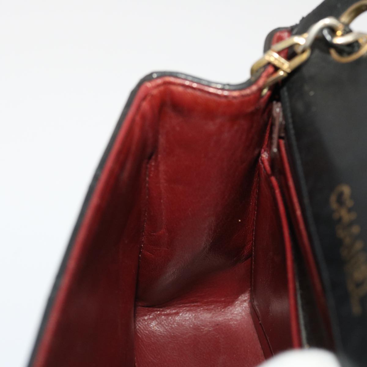 CHANEL Matelasse Chain Flap Shoulder Bag Lamb Skin Black Gold CC 24557A