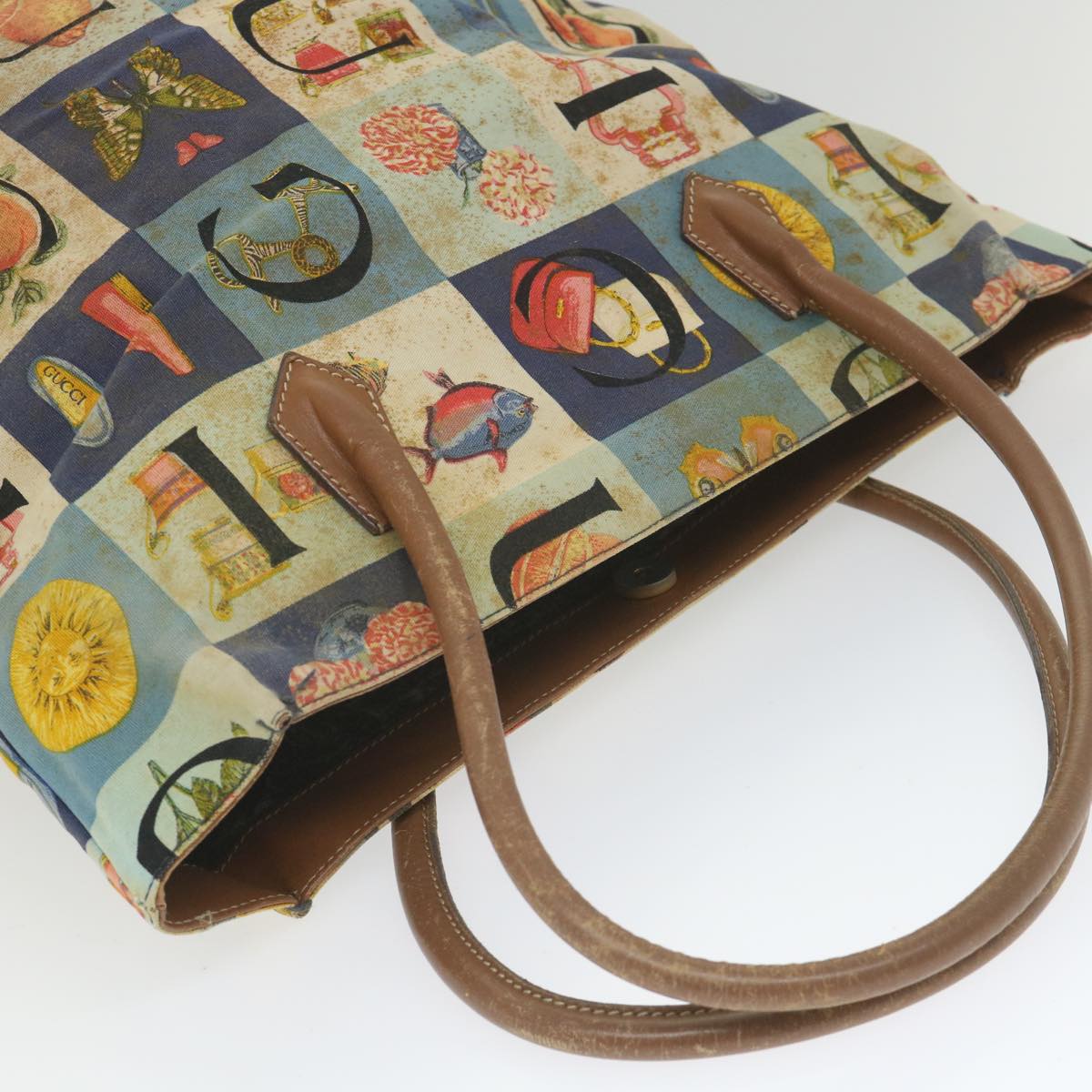 GUCCI Tote Bag Canvas Multicolor 1331