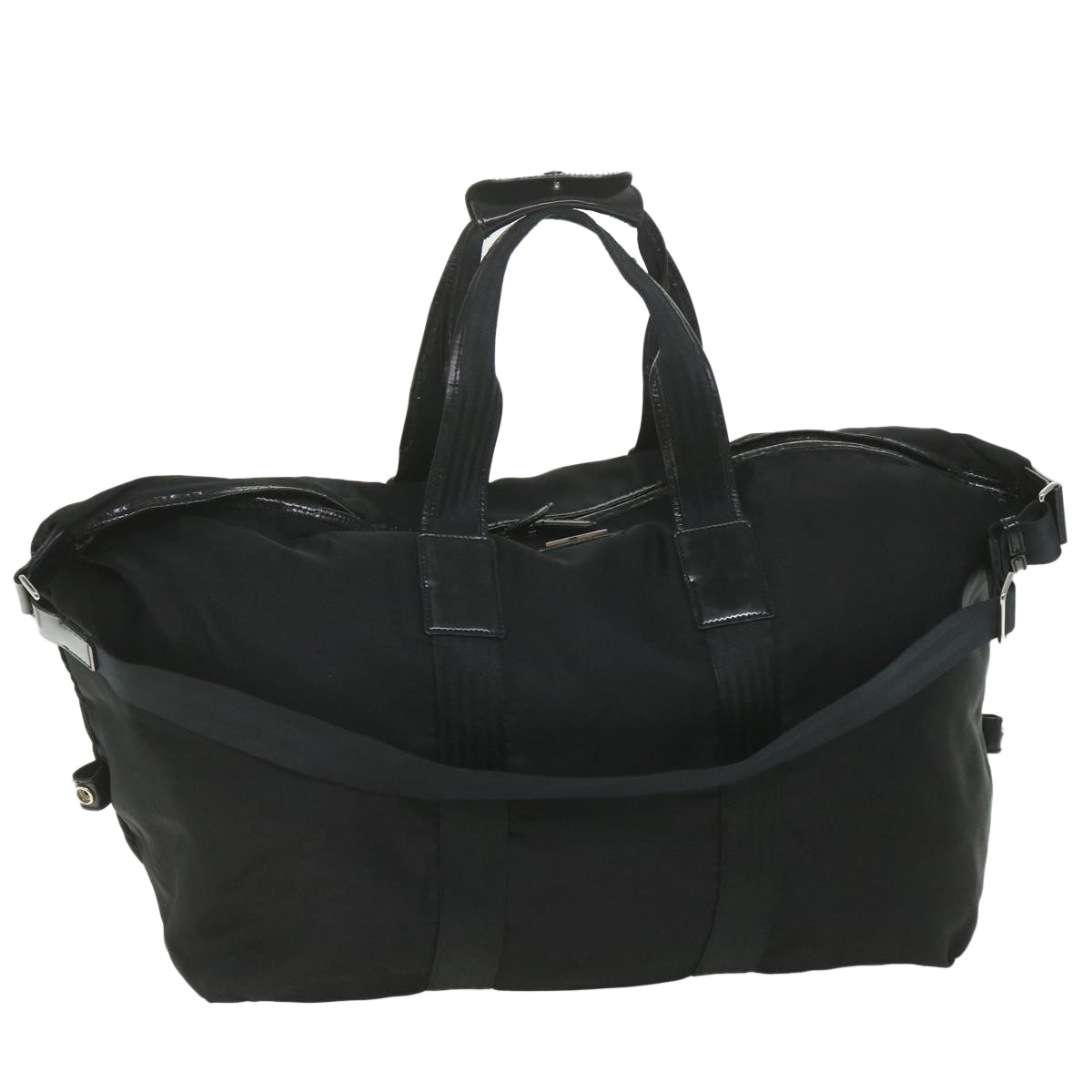 GUCCI Boston Bag Canvas 2way Black 1360