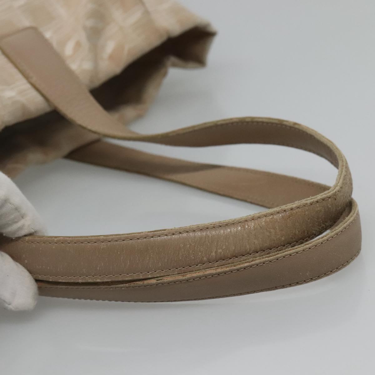 CHANEL New Travel line Tote Bag Nylon Beige CC ti2630