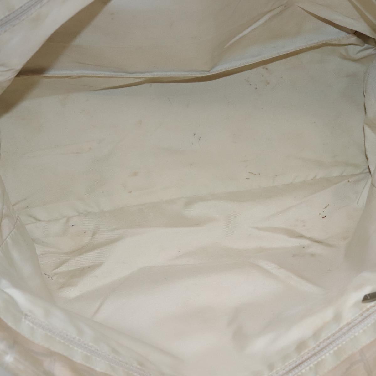 CHANEL New Travel line Tote Bag Nylon Beige CC ti2712