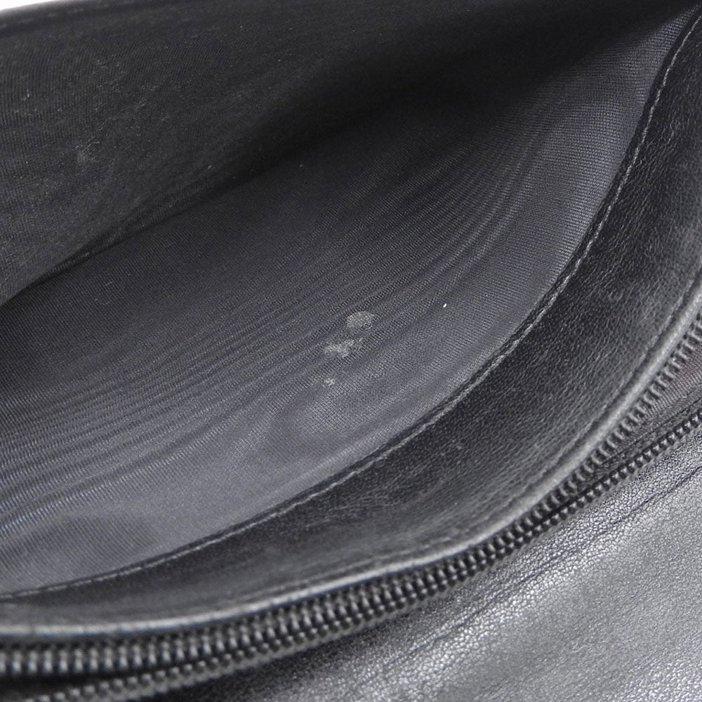 Chanel Black Patent Leather Bifold Long Wallet