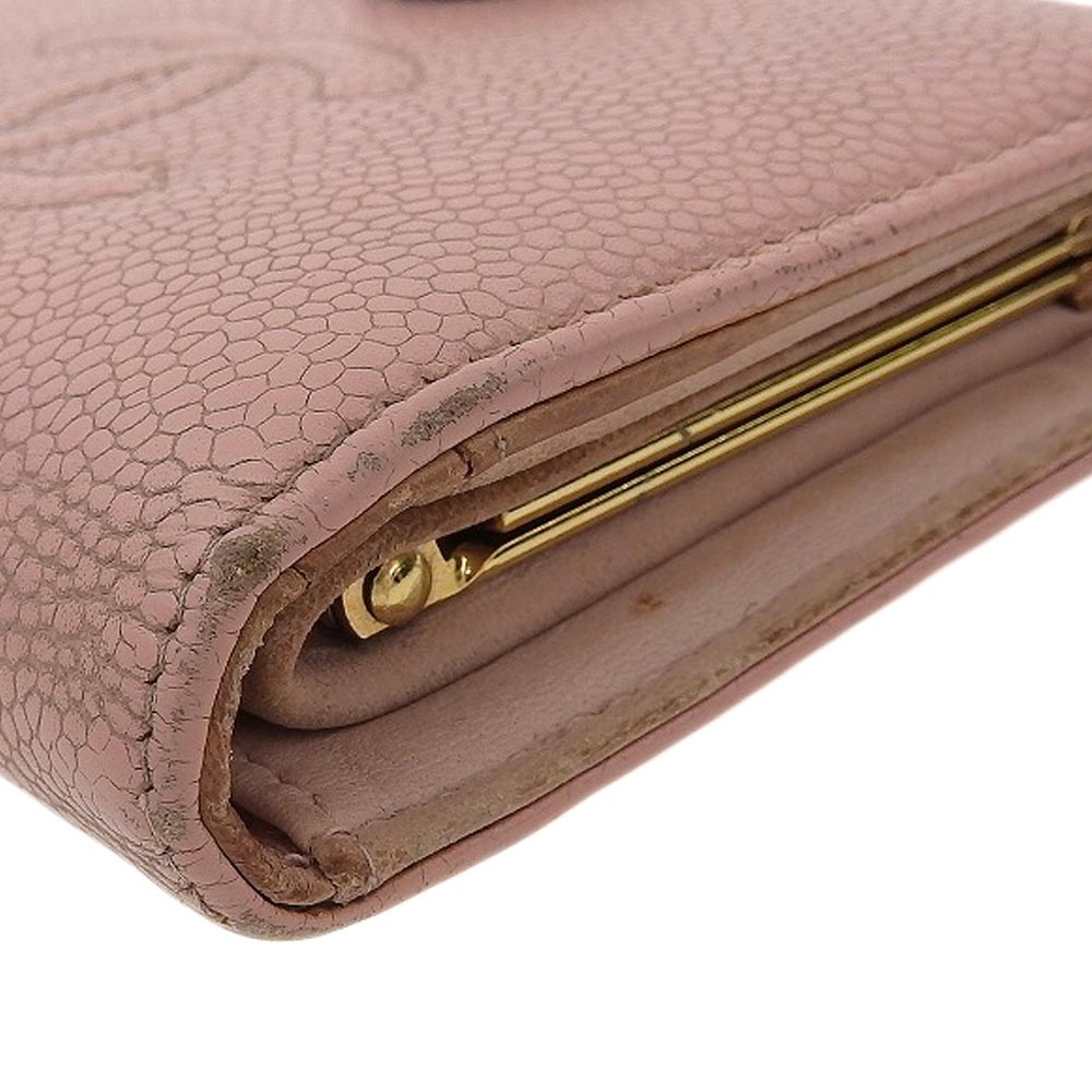 Chanel Caviar Skin Folding Wallet with Coin Purse A13497