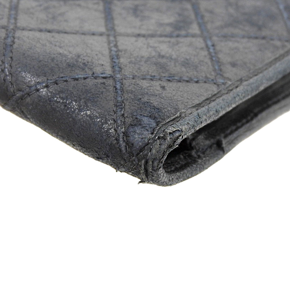 Chanel Leather Long Wallet with Clasp