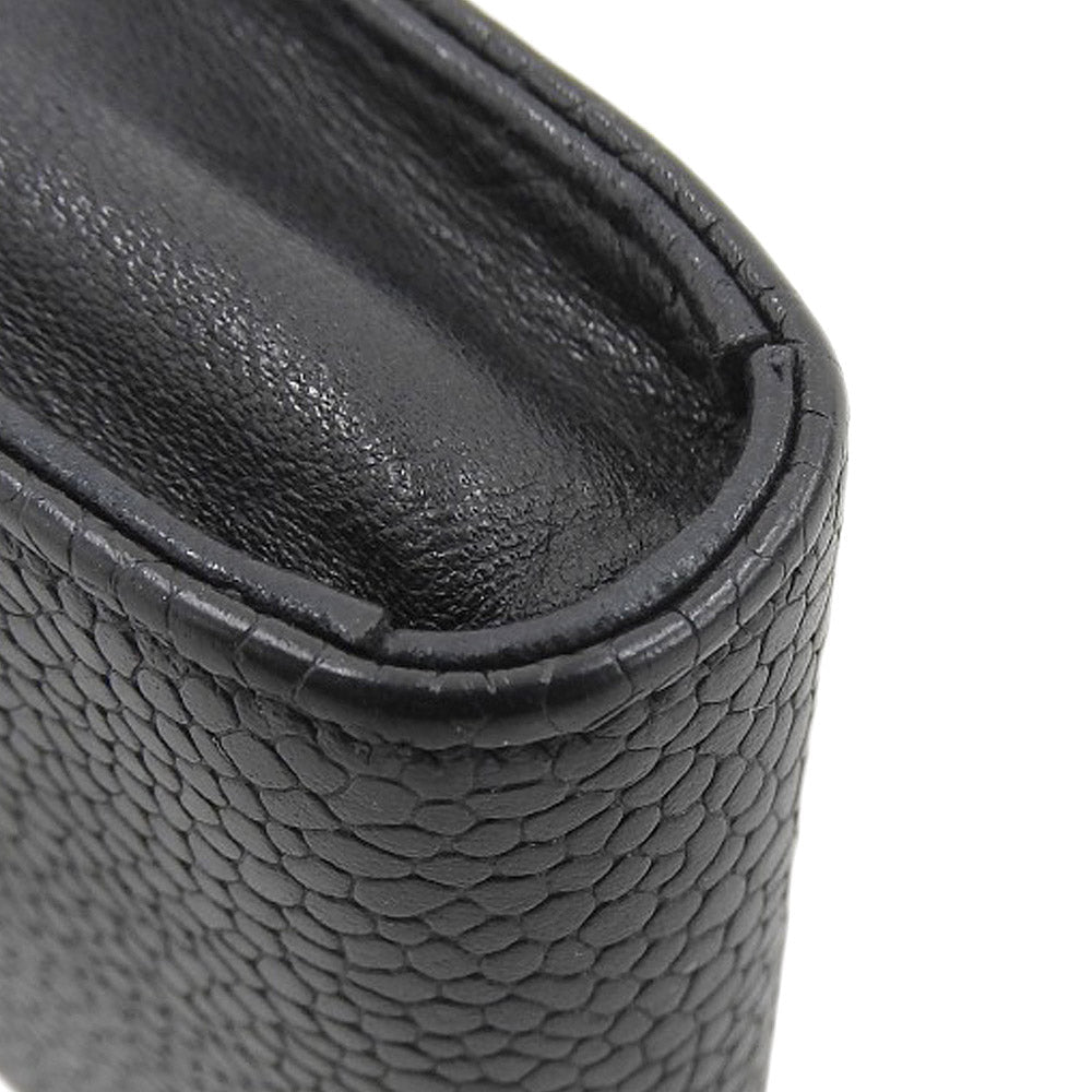 Chanel Caviar Skin Cigarette Case Black