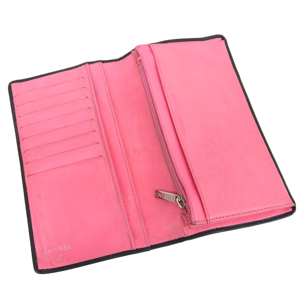 Chanel Cambon Line Bifold Long Wallet A26717
