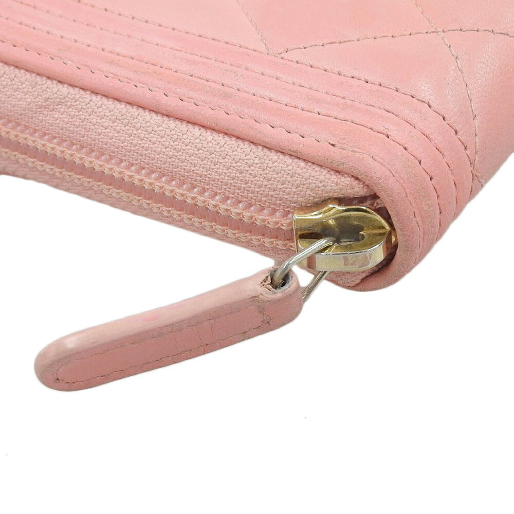 Chanel Boy Long Wallet A80288 Pink