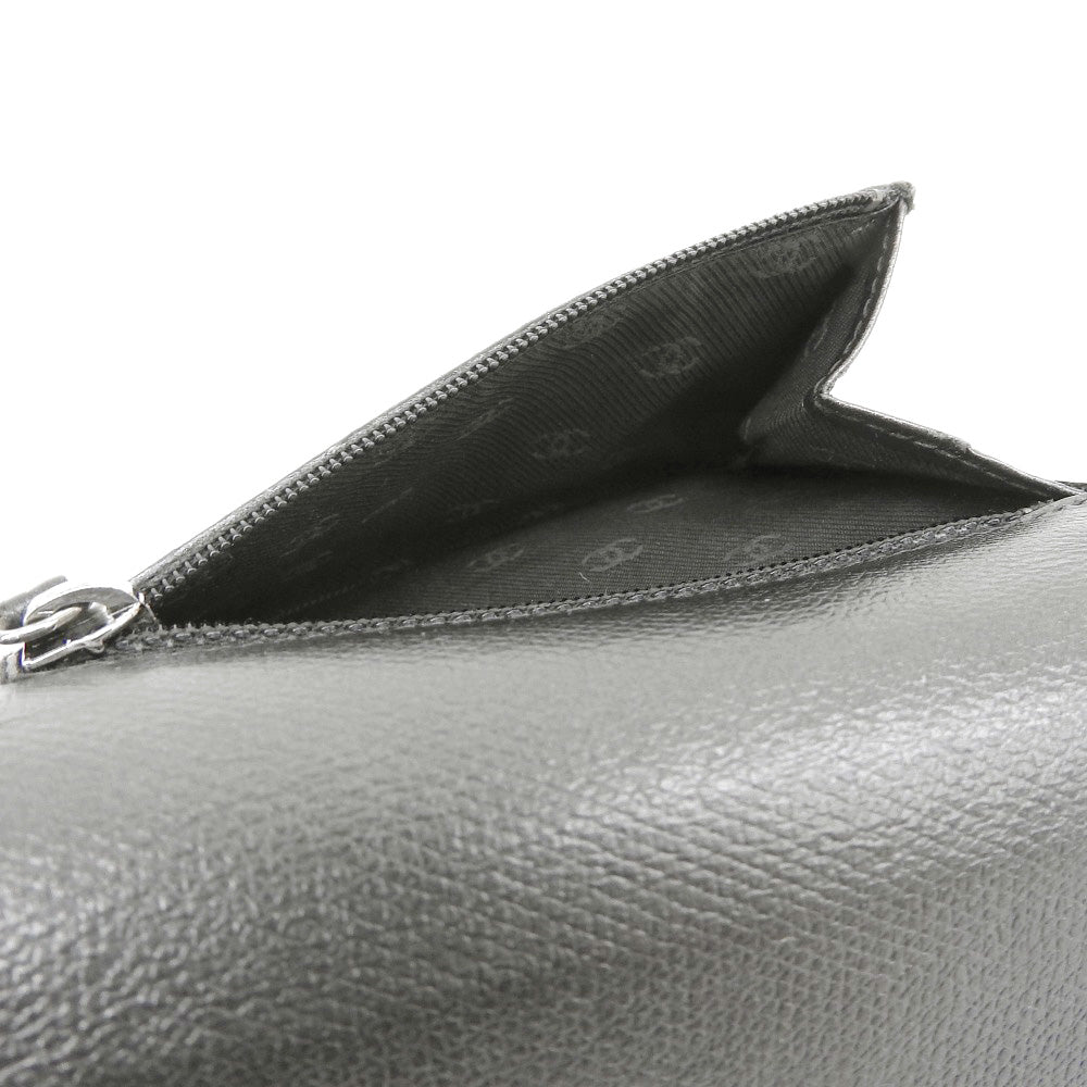 Chanel Leather Trifold Wallet Black