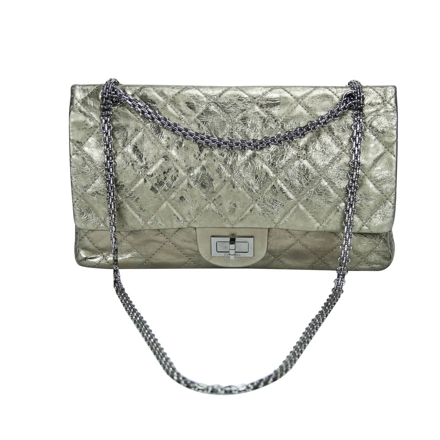 Chanel 2.55 Reissue Jumbo Gold Aged Calfskin Ruthenium