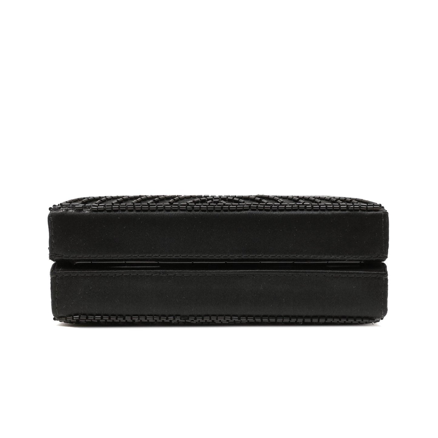 Chanel Black Vintage Beaded Mini Box Evening Bag
